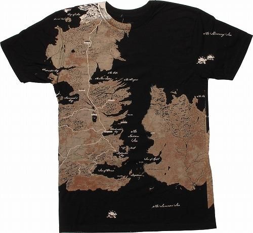 ゲーム オブ スローンズ Westeros Map Tシャツ お取り寄せ 通常日程度 海外ドラマグッズ専門店 Dramastore