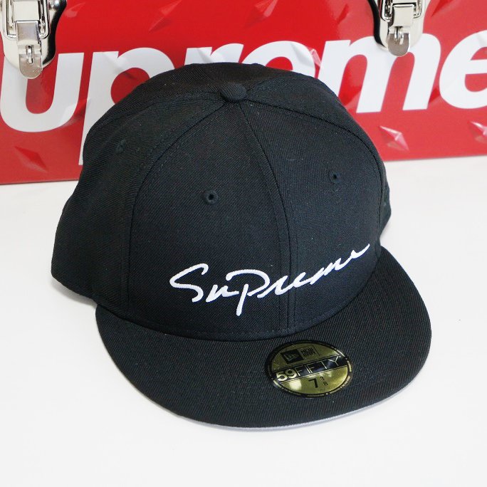 supreme classic script new era cap