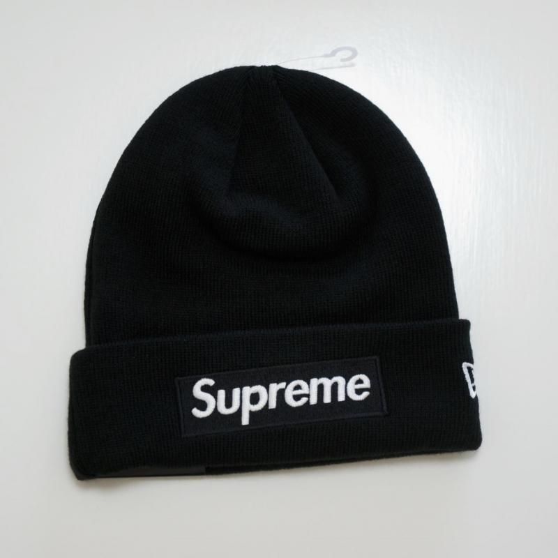 supreme new era box logo beanie black