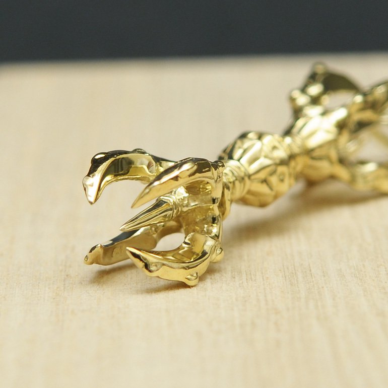 18金製 五鈷杵 法具根付 全長4.2cm - HIKARI GALLERY 高級縁起物・純金製仏像・オーダーメイド
