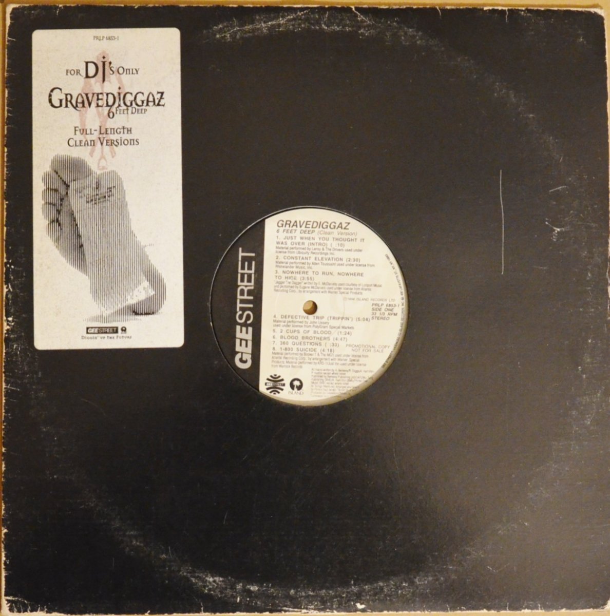 Gravediggaz 6 Feet Deep Promo Clean Version 1lp Hip Tank Records