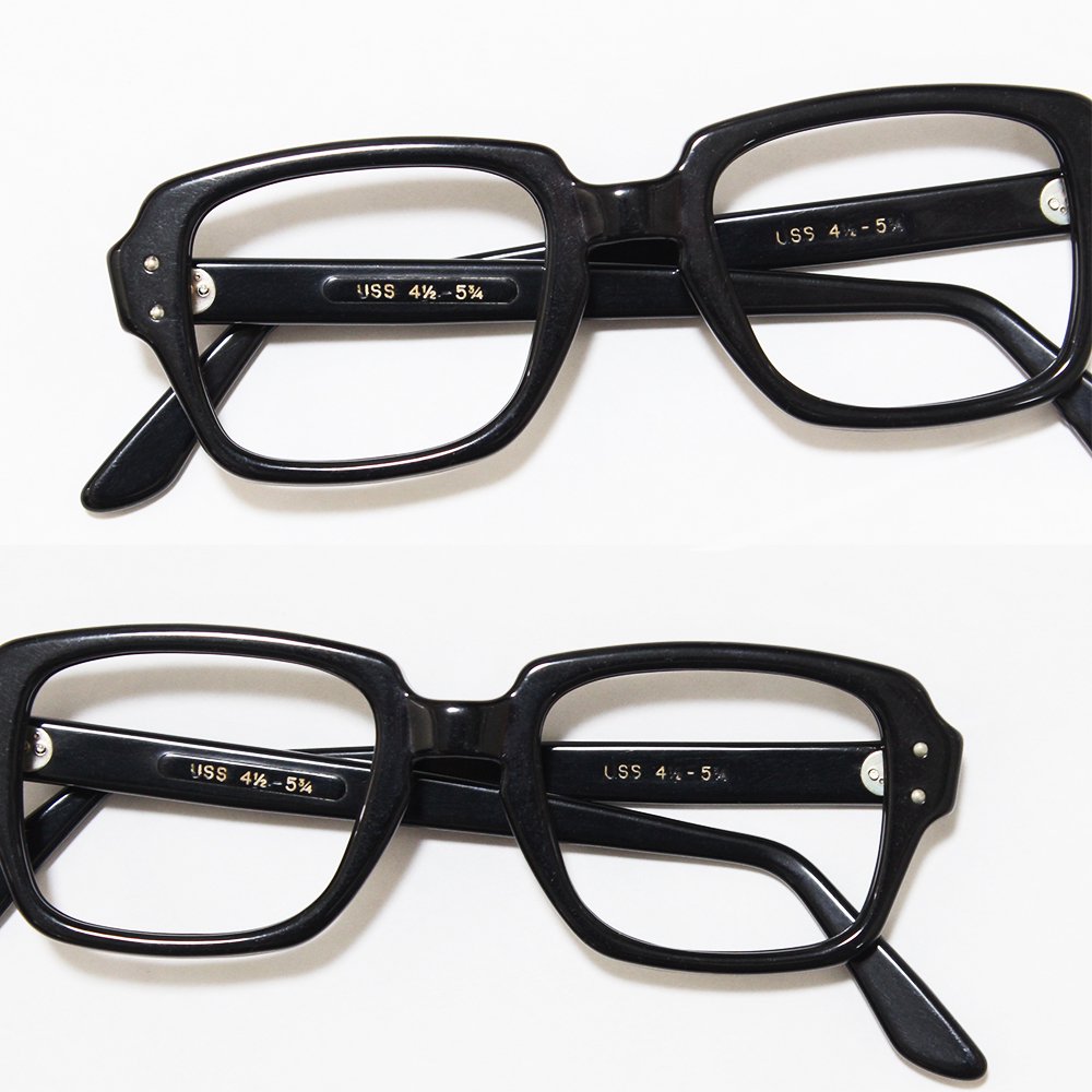 1960 S 70 S Type S9 Uss Military Official Eyeglasses Black ｜ ビンテージ眼鏡