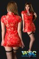 【完売】セクシーコスプレ衣装　真っ赤なミニ丈のチャイナドレス　贅沢刺繍高級感