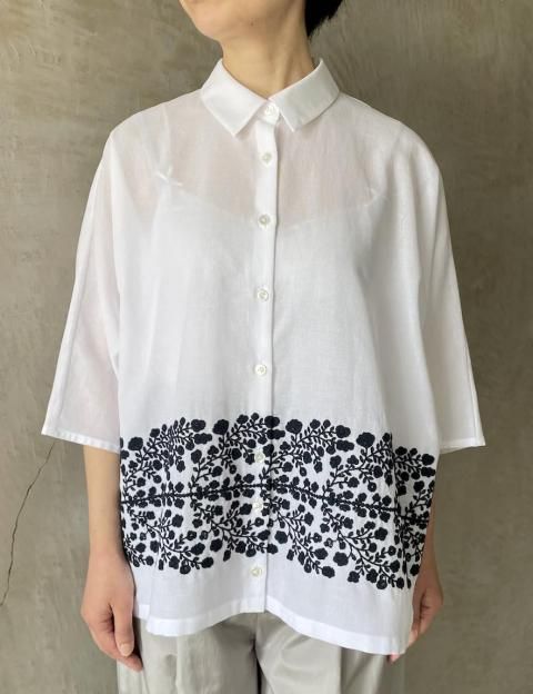 ミナペルホネン　forest candy フレンチスリーブブラウス　38 mina perhonen forest candy フレンチスリーブブラウス - ミナ