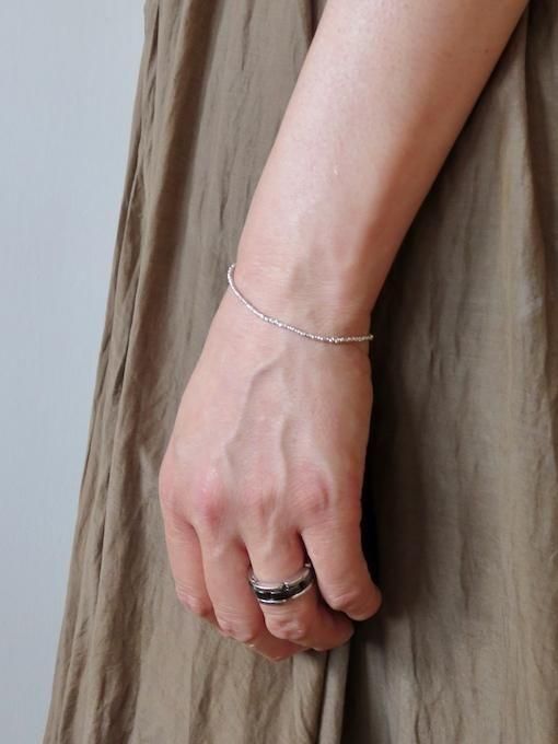 semeno シルバー ビーズ ブレスレット 美品】セメノ semeno *シルバービーズアンクレット*アクセサリー