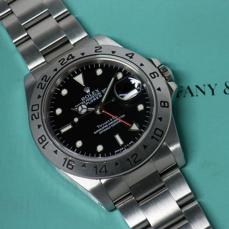 ROLEX / TIFFANY & Co エクスプローラII ティファニー ダブルネームN品番 1991年製Ref16570 - 腕時計専門店  COMPLET（コンプリート）｜買取り｜委託｜ロレックス｜パネライ｜パテックフィリップ｜オーデマピゲ｜カルティエ