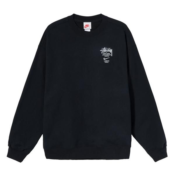 STUSSY x NIKE NRG ZR CREW FLEECE BLACK SWEAT L ( ステューシー ...