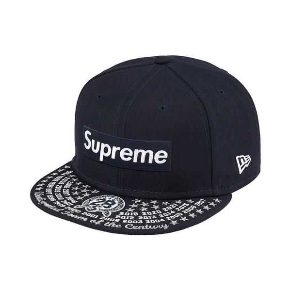 8 海外限定 21AW Supreme Box Logo New Era 紺