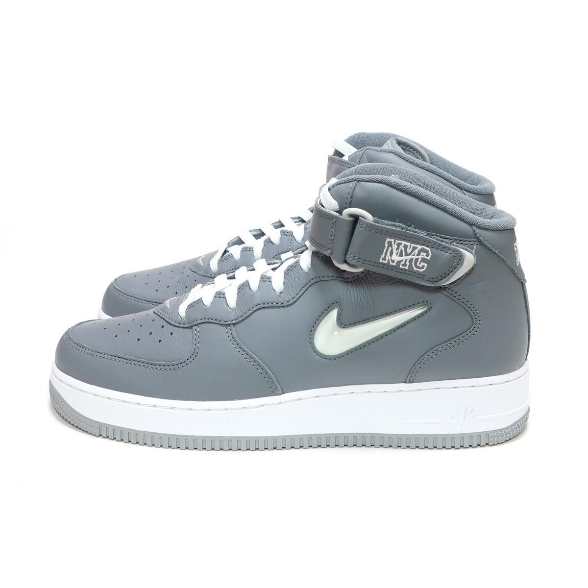 NIKE AIR FORCE 1 MID QS COOL GREY/WHITE NYC NEW YORK