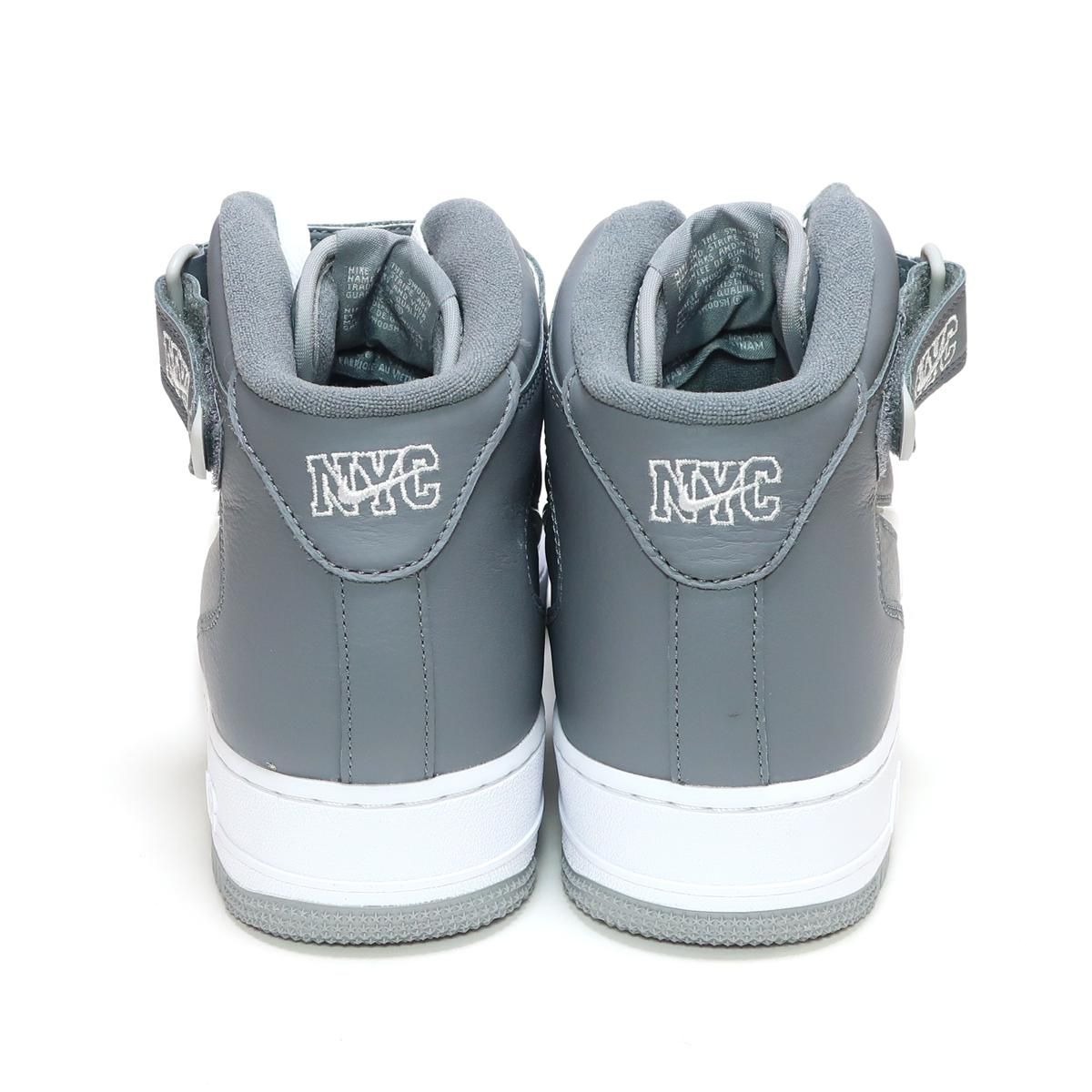 NIKE AIR FORCE 1 MID QS COOL GREY/WHITE NYC NEW YORK ( ナイキ エア