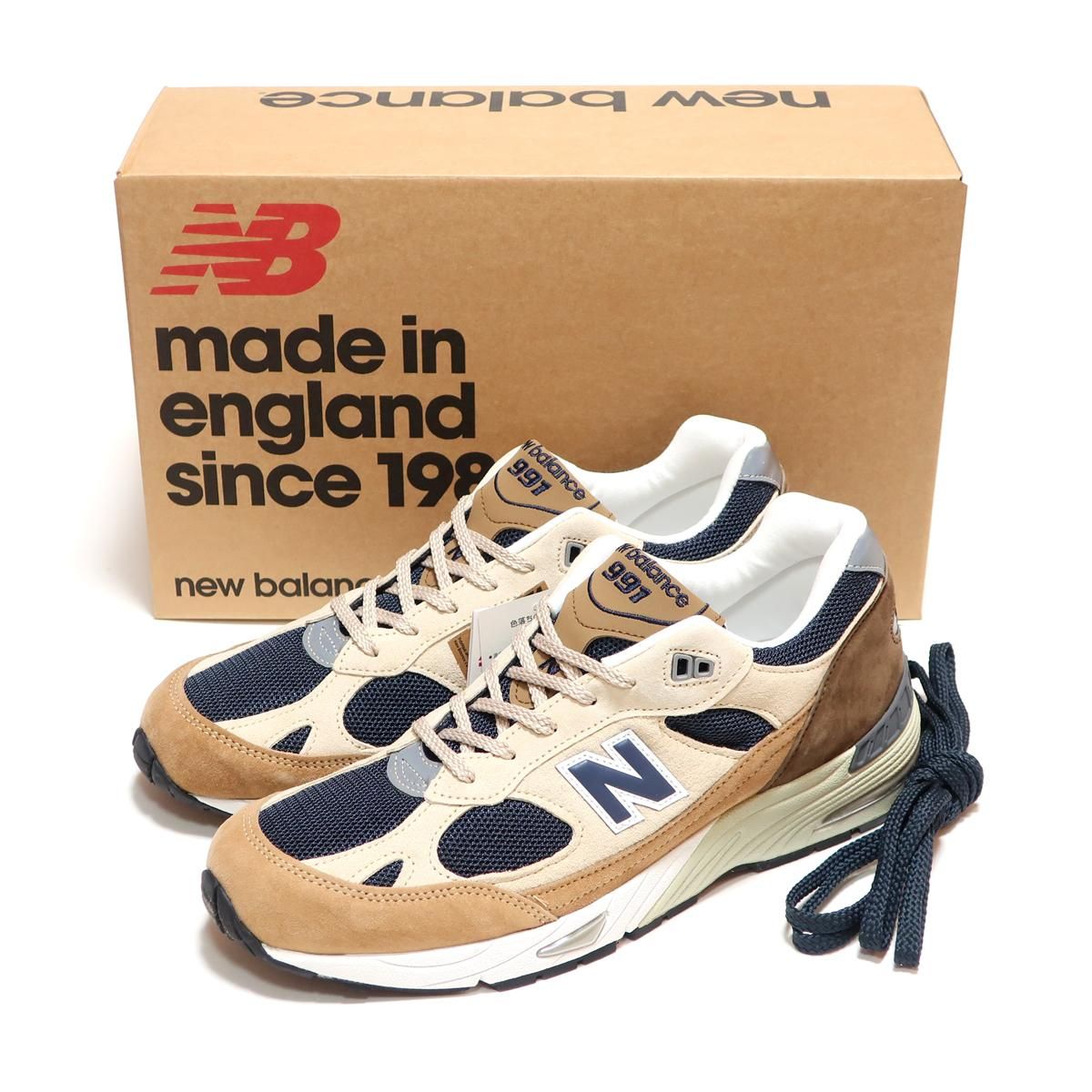 NEW BALANCE M991SBN SAND BEIGE/NAVY SUEDE MADE IN ENGLAND ...