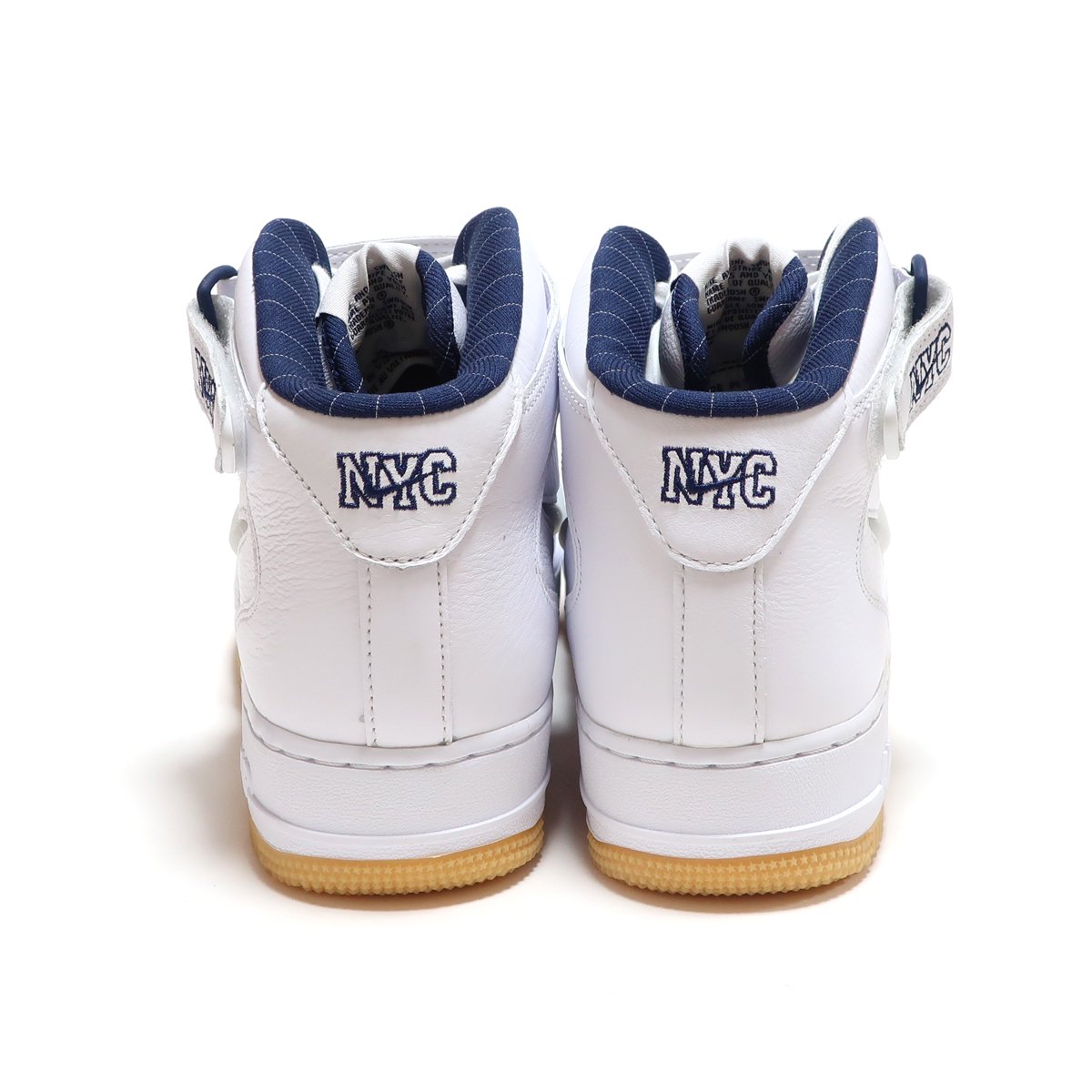 NIKE AIR FORCE 1 MID QS WHITE/WHITE-MIDNIGHT NAVY NYC NEW YORK