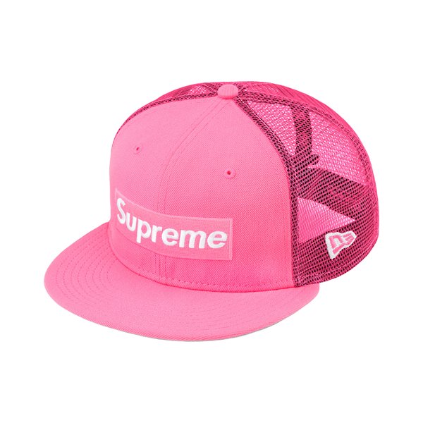 22SS Supreme Box Logo Mesh Back New Era Pink ( シュプリーム