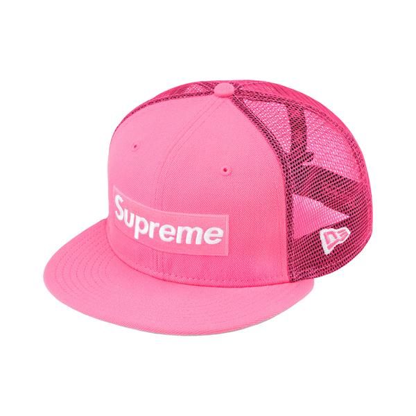 22SS Supreme Box Logo Mesh Back New Era Pink ( シュプリーム 