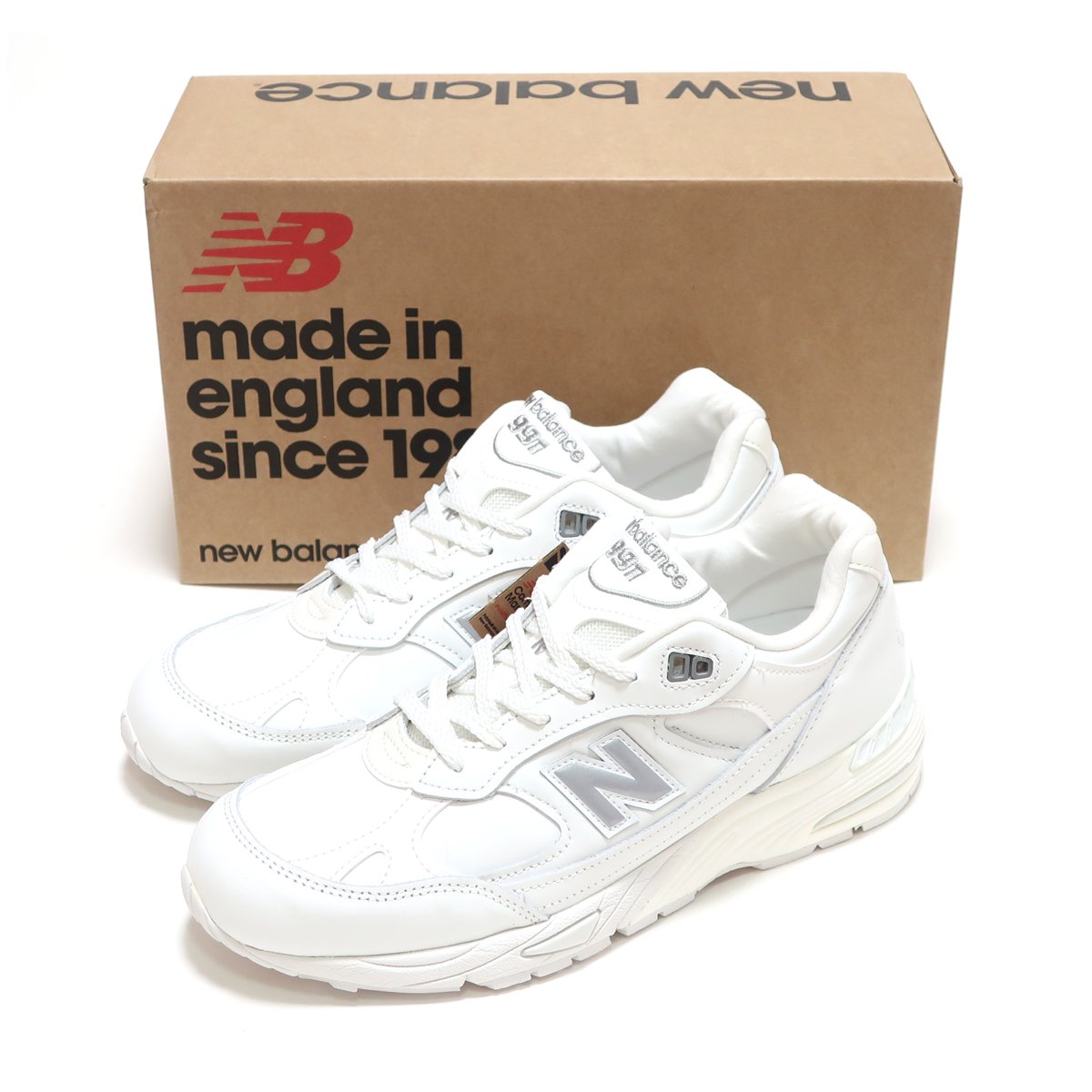 NEW BALANCE M991TW TRIPLE WHITE LEATHER MADE IN ENGLAND ...