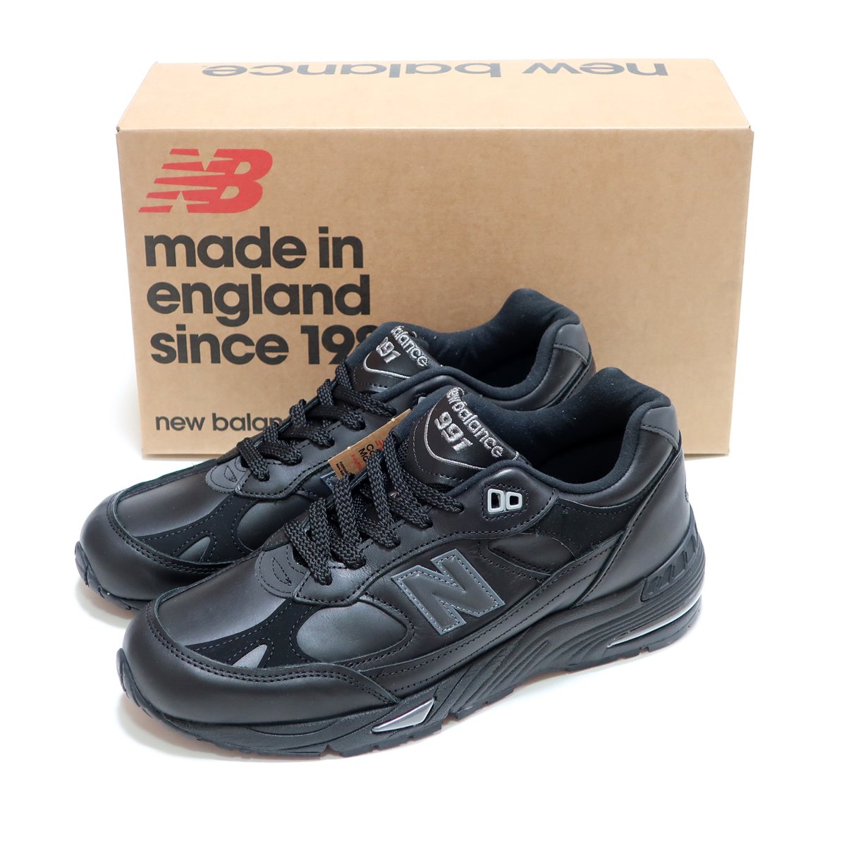 NEW BALANCE M991TK TRIPLE BLACK LEATHER MADE IN ENGLAND ...