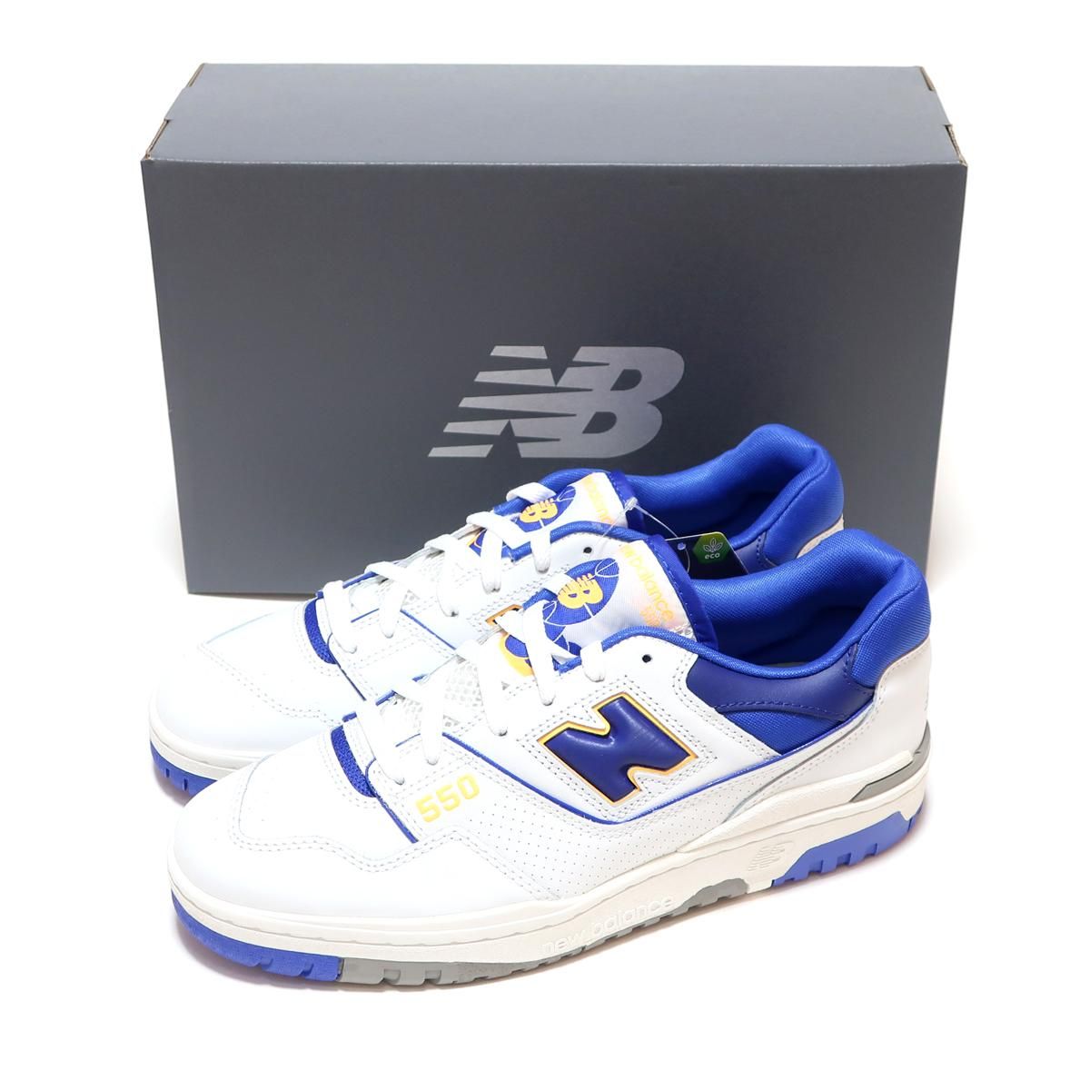 NEW BALANCE ニューバランス BB550 HL1 21AW ホワイト ライトブルー 白 青 サイズ：US7.5 D 26.5cm スニーカー バッシュ バスケットボール 復刻【メンズ】【美品】