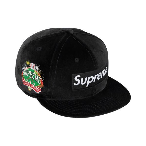 22FW Supreme Velour Box Logo New Era Black 7-3/4 シュプリーム ...