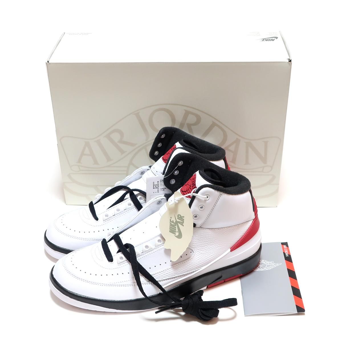 AIR JORDAN 2 RETRO CHICAGO WHITE/VARSITY RED-BLACK US10 28cm DX2454-106 ( エアジョーダン  2 レトロ シカゴ ホワイト/バーシティー レッド 白赤 )