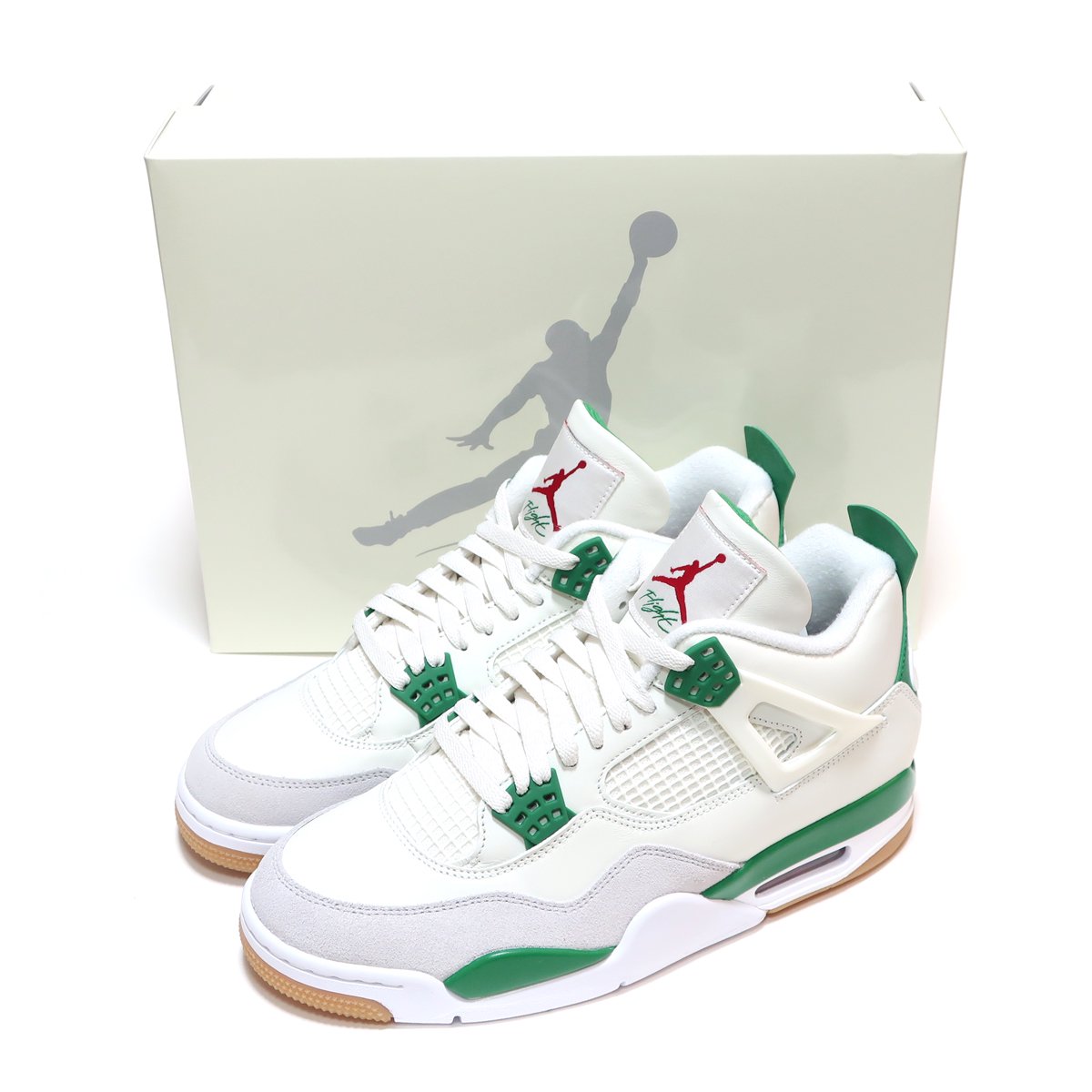 NIKE SB x AIR JORDAN 4 RETRO SP SAIL/WHITE-PINE GREEN US10 28cm DR5415-103  ( ナイキ SB エアジョーダン 4 レトロ セイル/ホワイト/パイングリーン 白緑 )