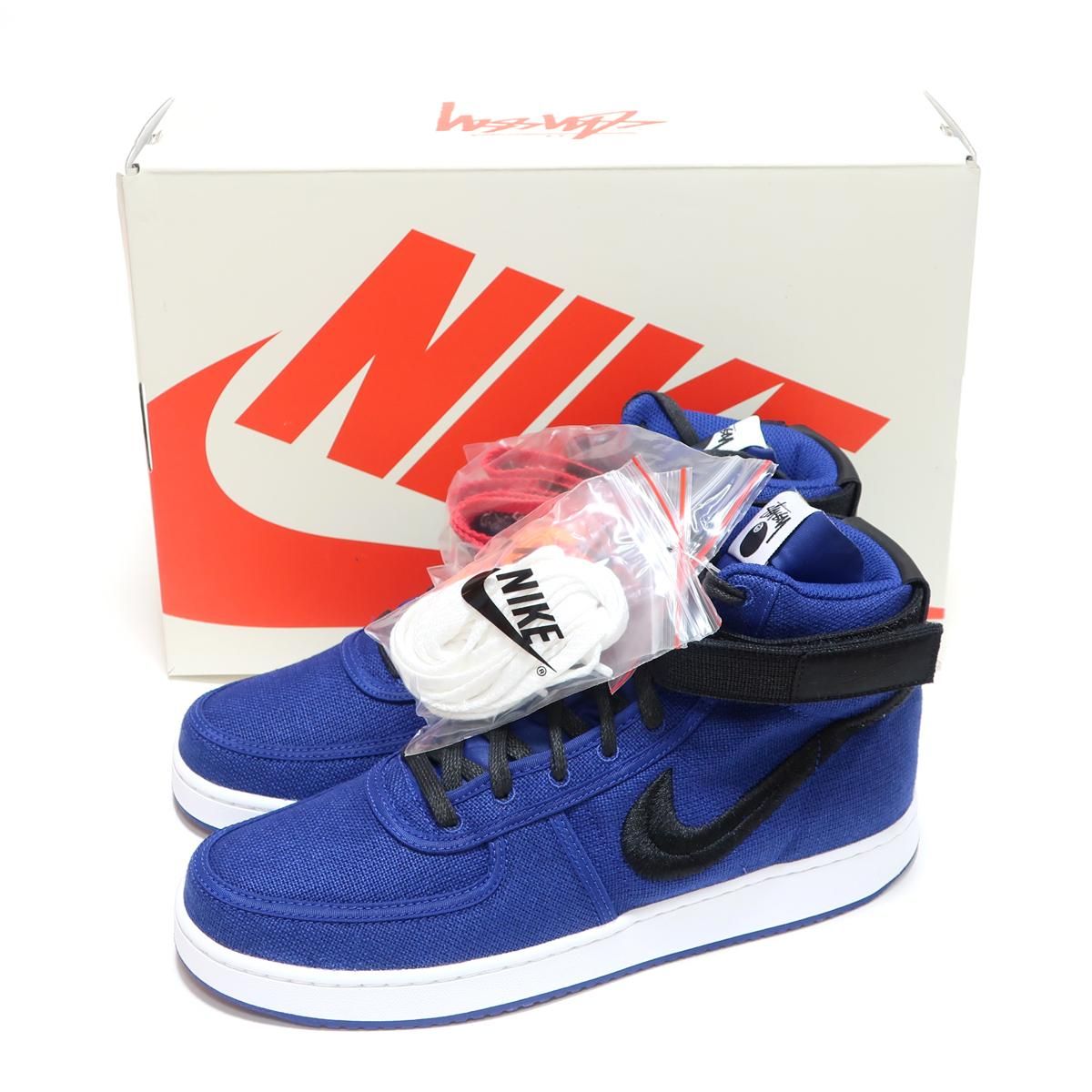 スニーカー型ハイカットStussy Nike Vandal High Deep Royal Blue