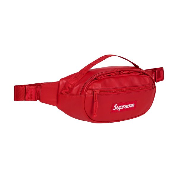 23FW Supreme Leather Waist Bag Red ( シュプリーム レザー ウエスト