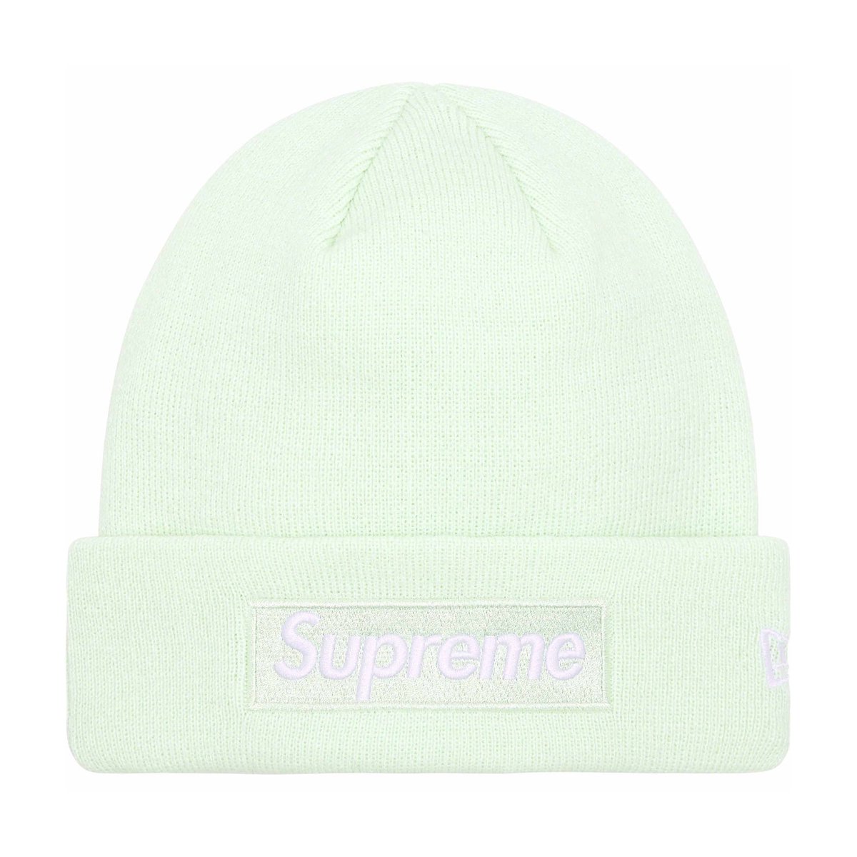 Supreme New Era Box Logo ビーニー ホワイト帽子