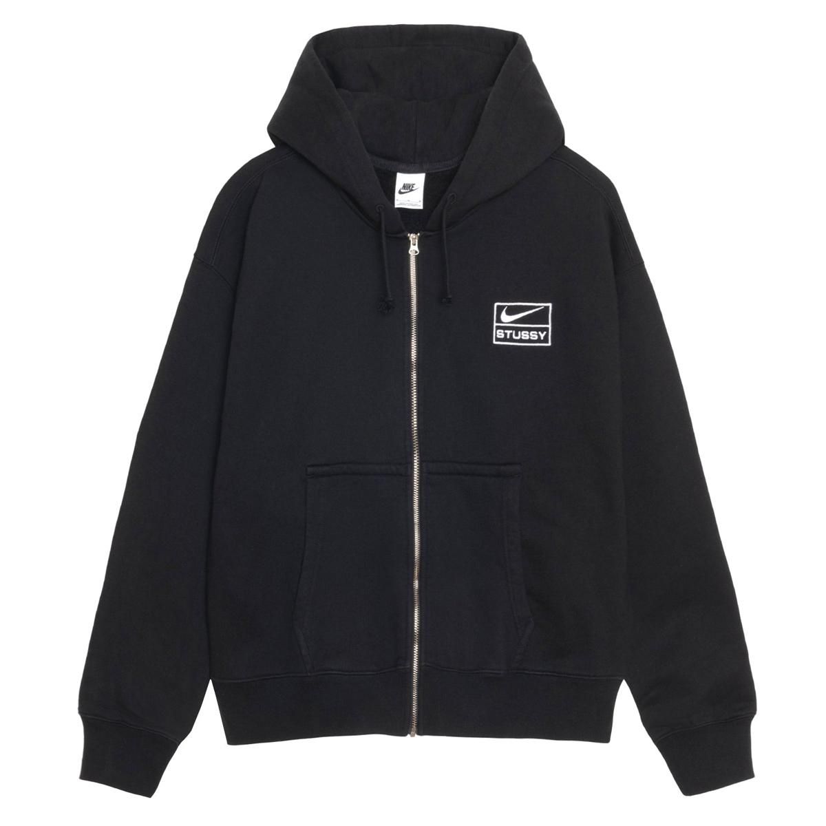 Nike x Stussy Washed Fleece Hoodie Blackファッション