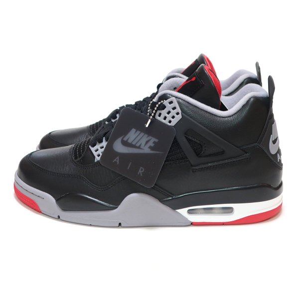 AIR JORDAN 4 RETRO BLACK/FIRE RED-CEMENT GREY 