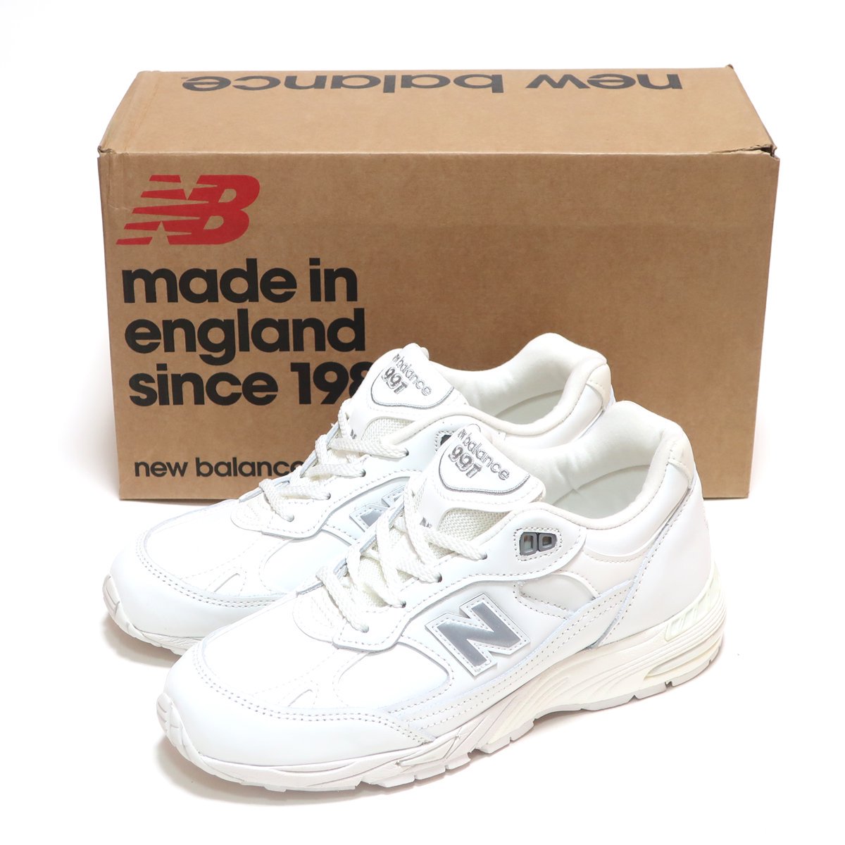 NEW BALANCE W991TW TRIPLE WHITE LEATHER MADE IN ENGLAND