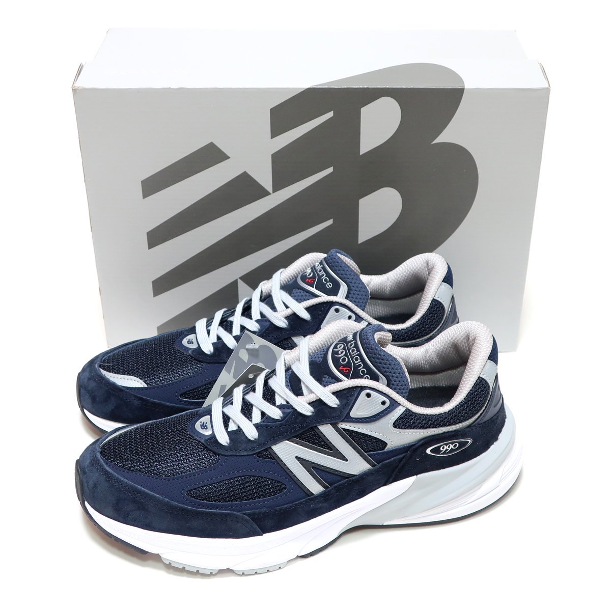 NEW BALANCE M990NV6 NAVY MADE IN USA M990V6 ( ニューバランス M990 V6 ネイビー アメリカ製 紺  ヒールロゴ国旗 )