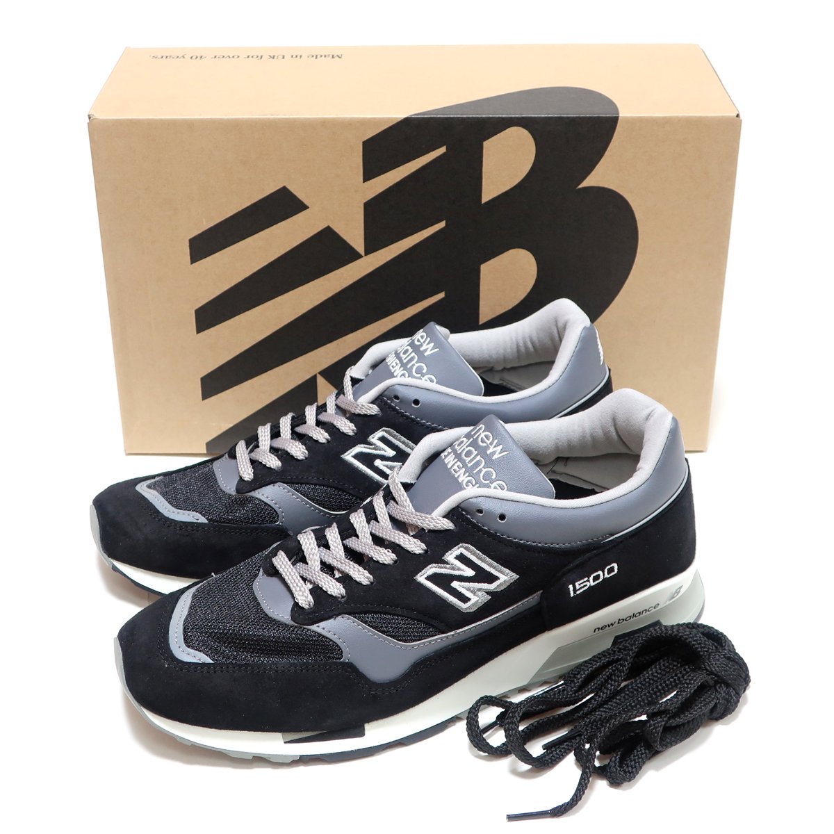 NEW BALANCE U1500PBK MADE IN UK BLACK/GRAY SUEDE ( ニューバランス1500 ブラック 黒 イギリス製  35周年記念モデル )