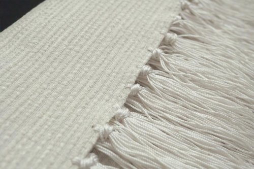 シルクモール 丹後紋織りショール（白練色）