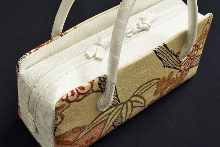 花柄友禅染め ネイビー 和装用バッグ 中型 和装用バッグ 花柄 ネイビー - メルカリ