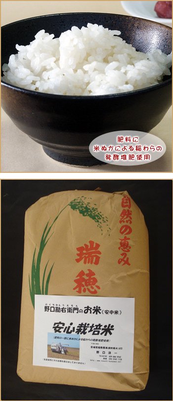 安心栽培米（コシヒカリ）30kg
