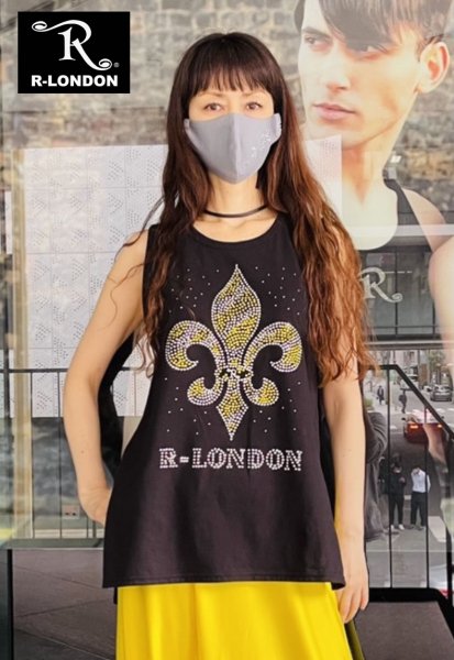 ◎新商品☆R-LONDON☆ シャイニークレスト スリットタンクトップ