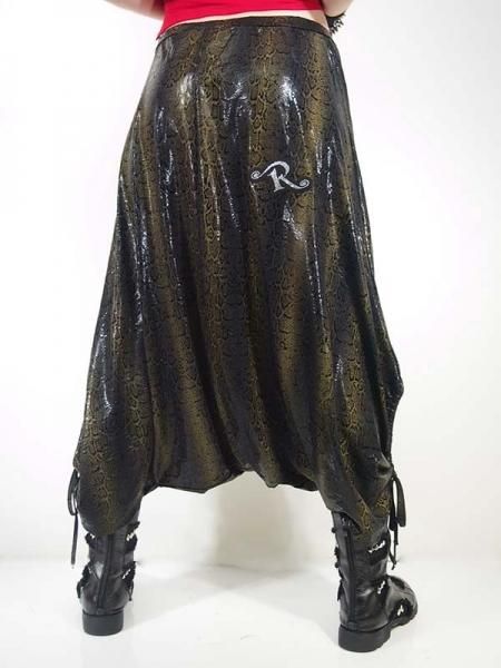 アールロンドン ロングモモンガ　サルエルパンツ　パイソン　パープル 送料無料】◎再入荷☆R-LONDON☆シャルロットパイソンロングモモンガ