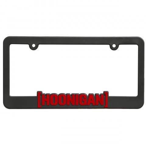  HOONIGAN  BRACKET LOGO PLATE FRAME BLACK/RED