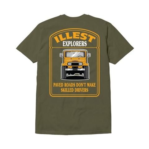  illest  EXPLORERS T-SHIRT MILITARY GREEN