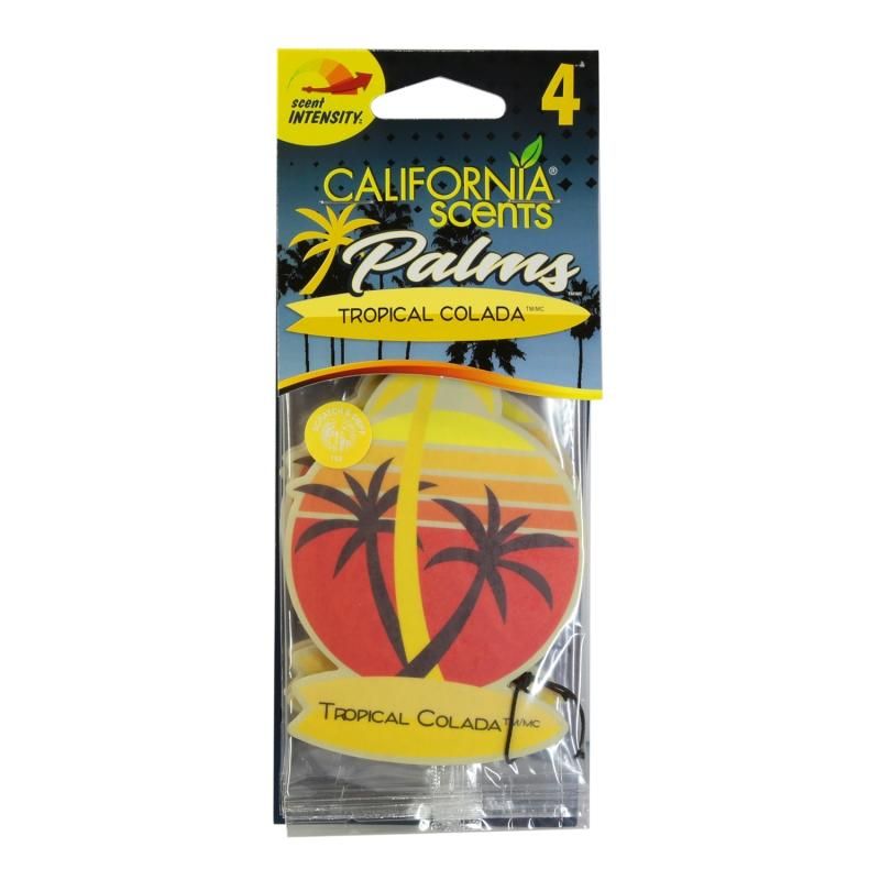 California Scents エアーフレッシュナー TROPICAL COLADAの香り 4枚入り