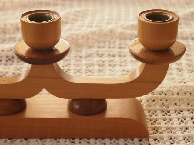 ドイツDREGENO 木製3連キャンドルスタンド - アンティーク食器と雑貨の ...