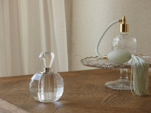 クリスタルガラスボールの香水瓶 - アンティーク食器と雑貨のお店 lincs.［リンクス］  フランス、イギリス、オランダ、ベルギー、ドイツのアンティークプレートなど