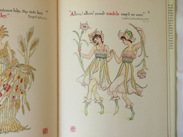 ウォルター・クレインシェイクスピアの庭花の妖精の本 - アンティーク