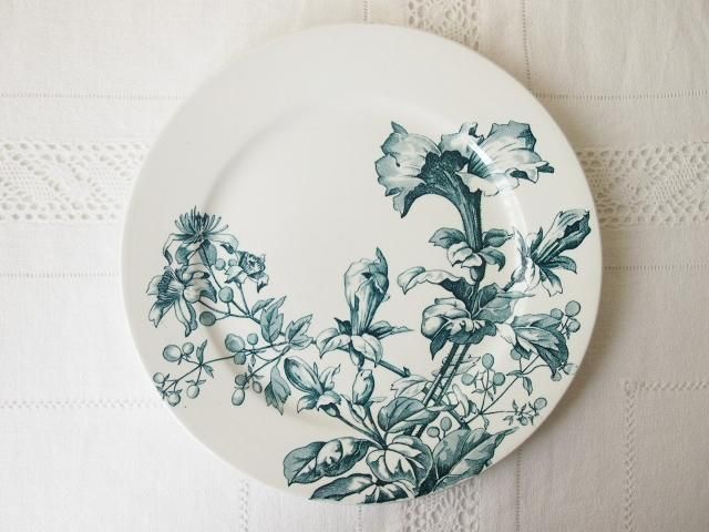 ベルギーBOCH（B.F.K）ペチュニアの花デザートプレート b