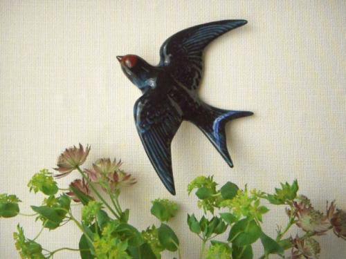 フランスイギリスアンティークツバメ燕つばめ壁飾り