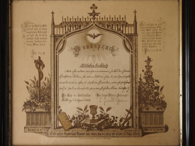 1908年の額装 - アンティーク食器と雑貨のお店 lincs.［リンクス］ フランス、イギリス、オランダ、ベルギー、ドイツのアンティークプレートなど