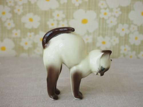 陶器 　猫の置物(63)