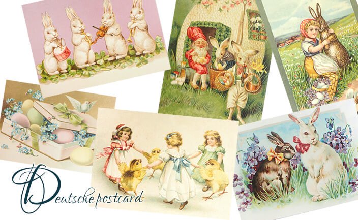 ドイツ ポストカード クラフト イースター 復活祭
