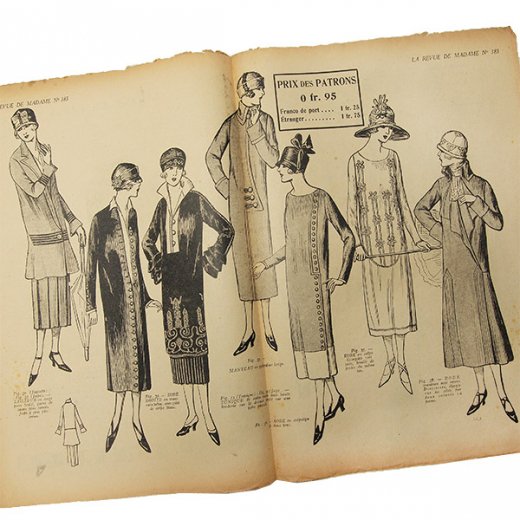 フランス la revue de madame 1925年 アンティーク モード誌【No.183 