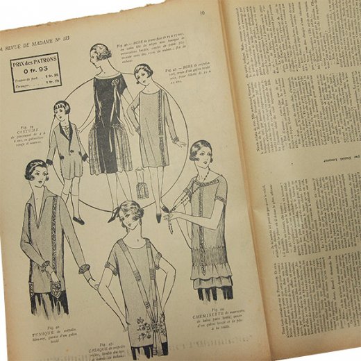 フランス la revue de madame 1925年 アンティーク モード誌【No.183